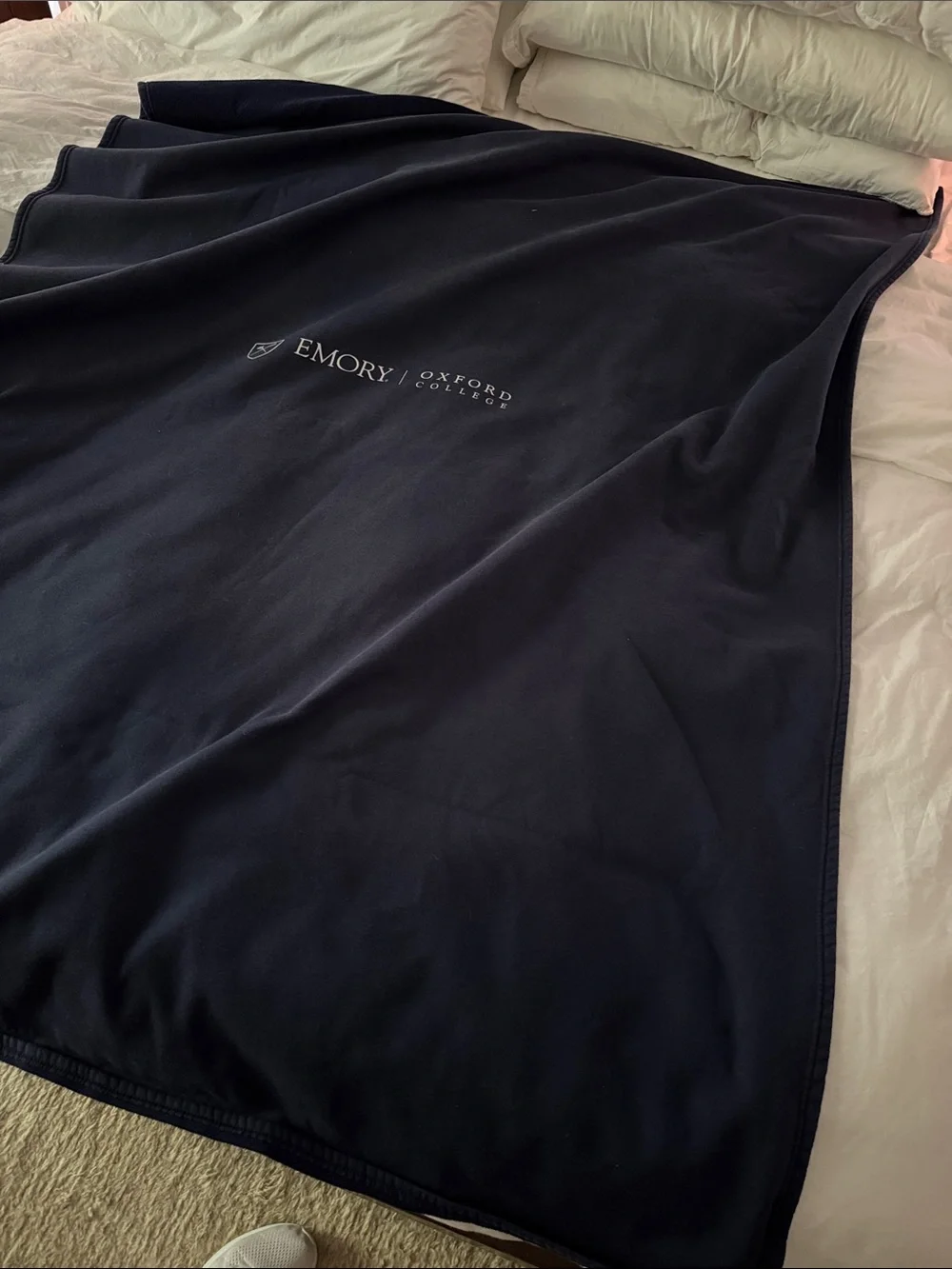 Emory Oxford College Navy Throw/ Blanket